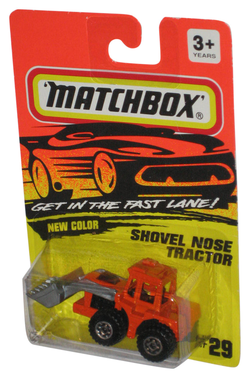 Matchbox Get In The Fast Lane (1994) New Color Orange Shovel Nose Tractor Toy #29