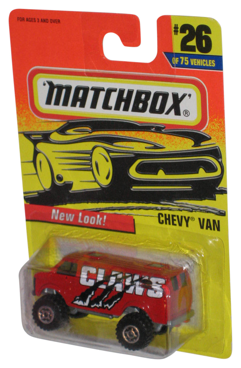 Matchbox New Looks Claws (1996) Red Chevy Van Toy #26/75