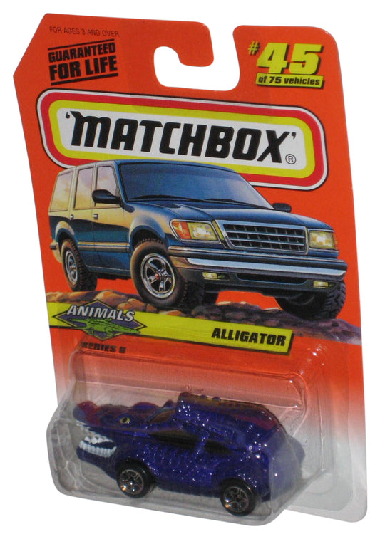 Matchbox Animals Series 6 (1997) Alligator Purple Die-Cast Toy Car #45/75