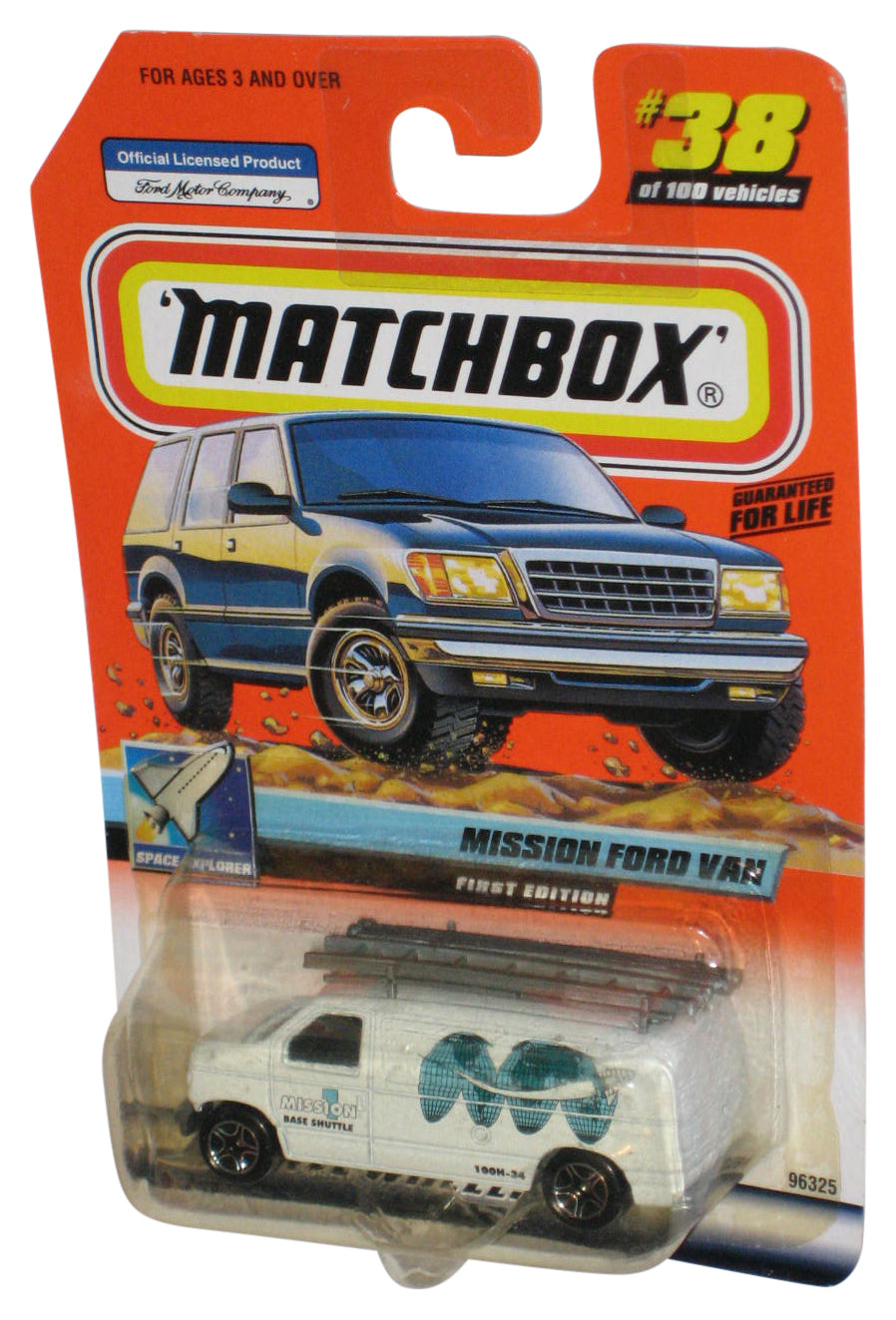 Matchbox Space Explorer (1999) Mission Ford Van White Toy #38/100