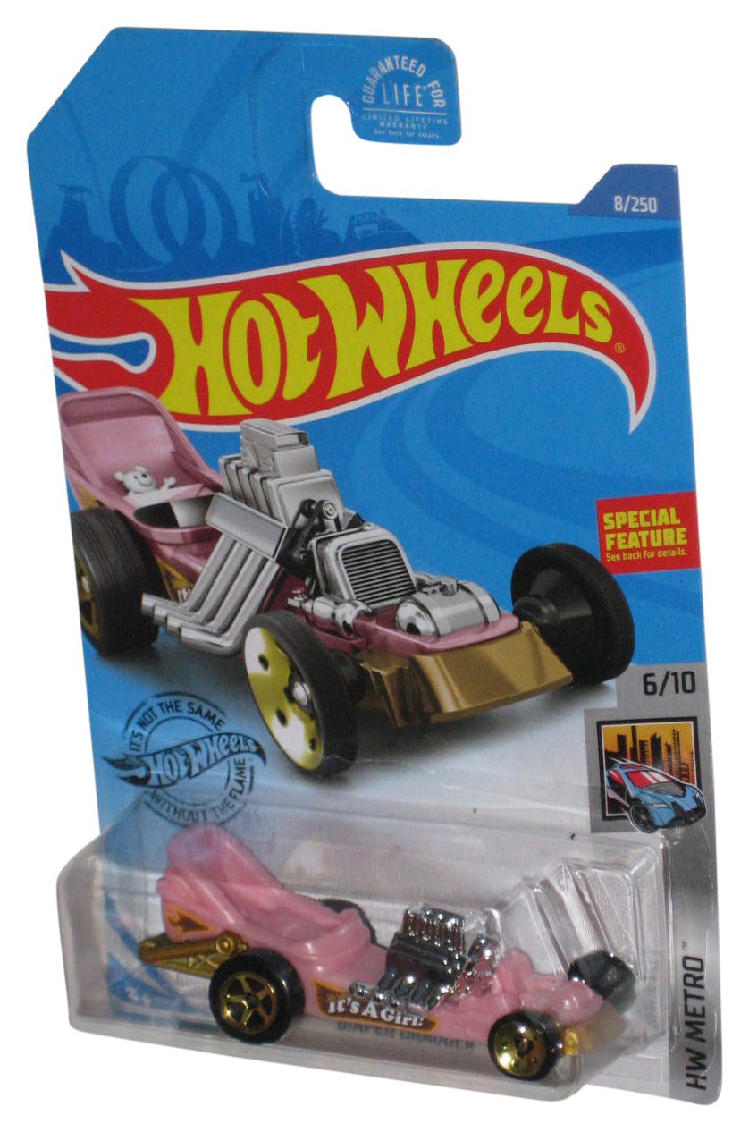 Hot Wheels HW Metro 6/10 (2017) Diaper Dragger Pink Toy Car 8/250
