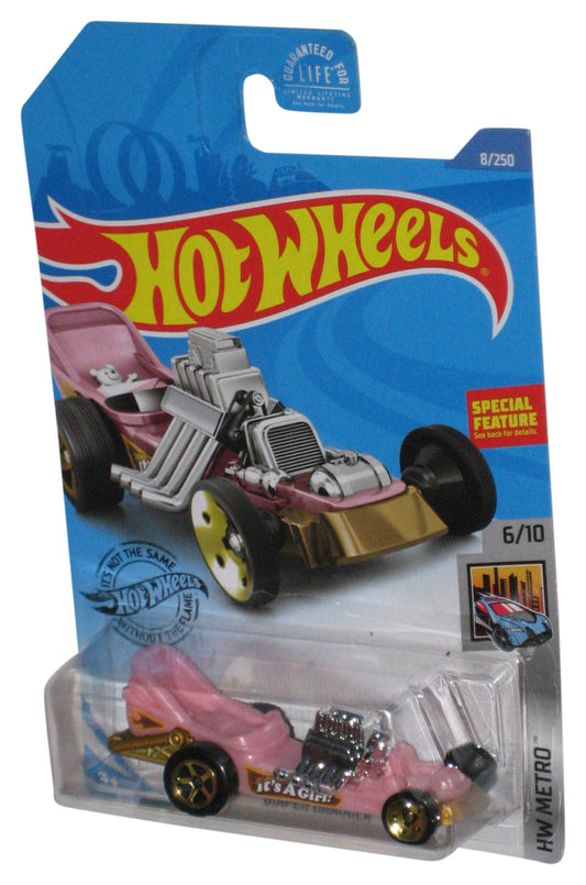 Hot Wheels HW Metro 6/10 (2017) Diaper Dragger Pink Toy Car 8/250