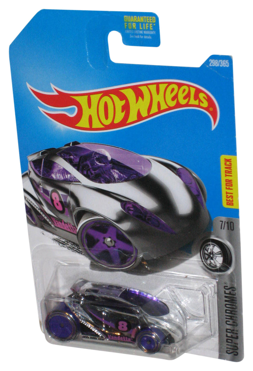 Hot Wheels Super Chromes 7/10 (2015) Purple & Silver Vandetta Car 298/365