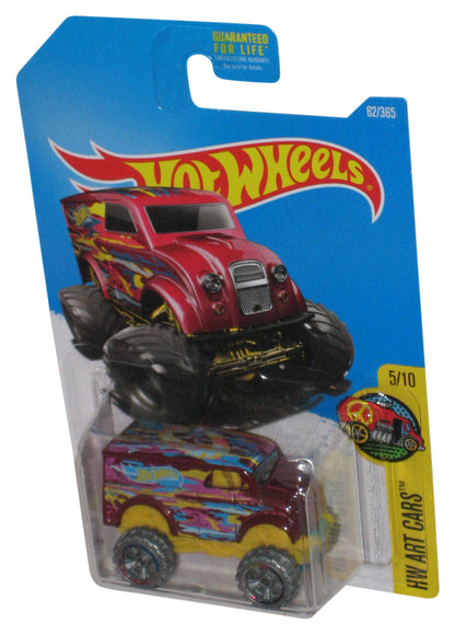 Hot Wheels HW Art 5/10 (2015) Red Monster Dairy Delivery Toy Truck 62/365