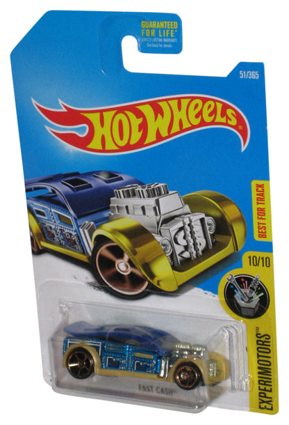 Hot Wheels Experimotors 10/10 (2015) Blue Fast Cash Toy Car 51/365