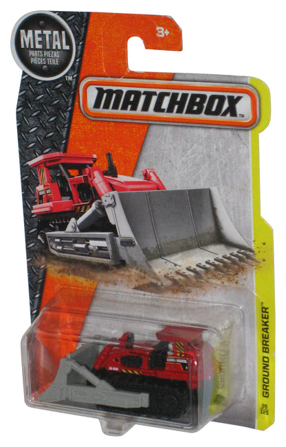 Matchbox Ground Breaker (2016) Mattel Metal Red Toy Vehicle 35/125 - (Cracked Plastic)