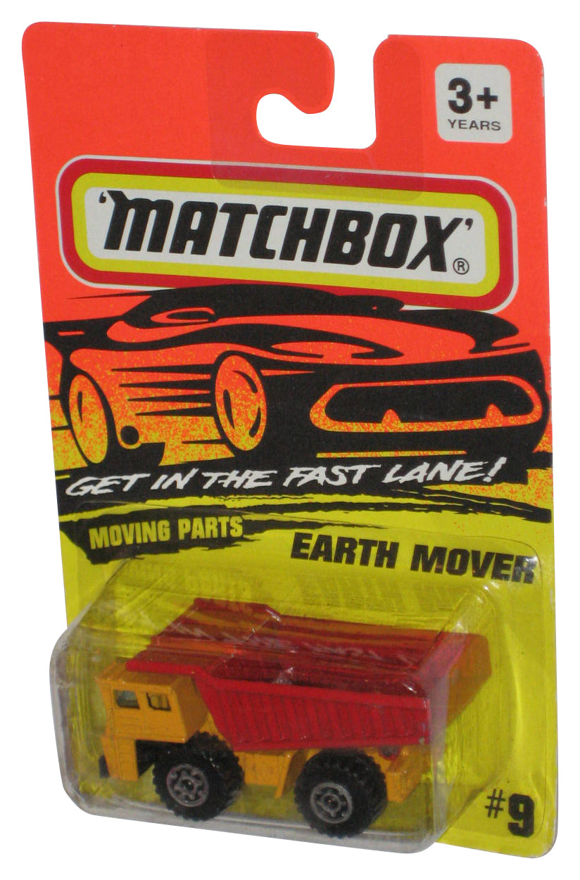 Matchbox Get In The Fast Lane (1994) Orange & Red Earth Mover Construction Toy #9