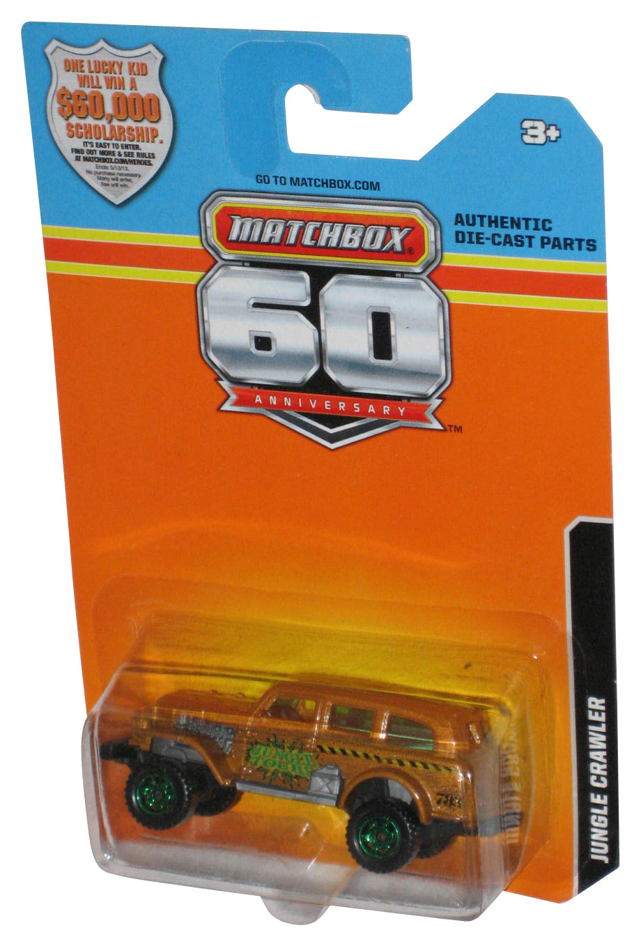 Matchbox 60th Jungle Crawler (2012) Mattel Orange Die-Cast Toy Car
