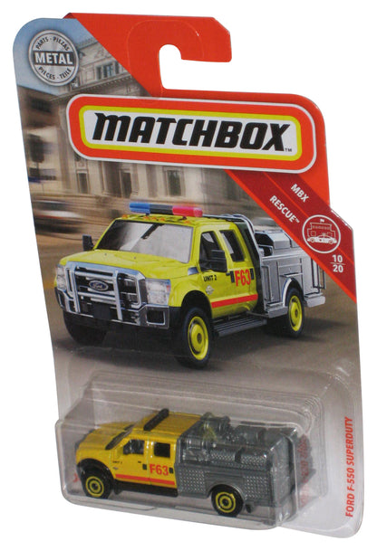 Matchbox MBX Rescue 10/20 (2018) Yellow Ford F-550 Superduty Truck 47/100