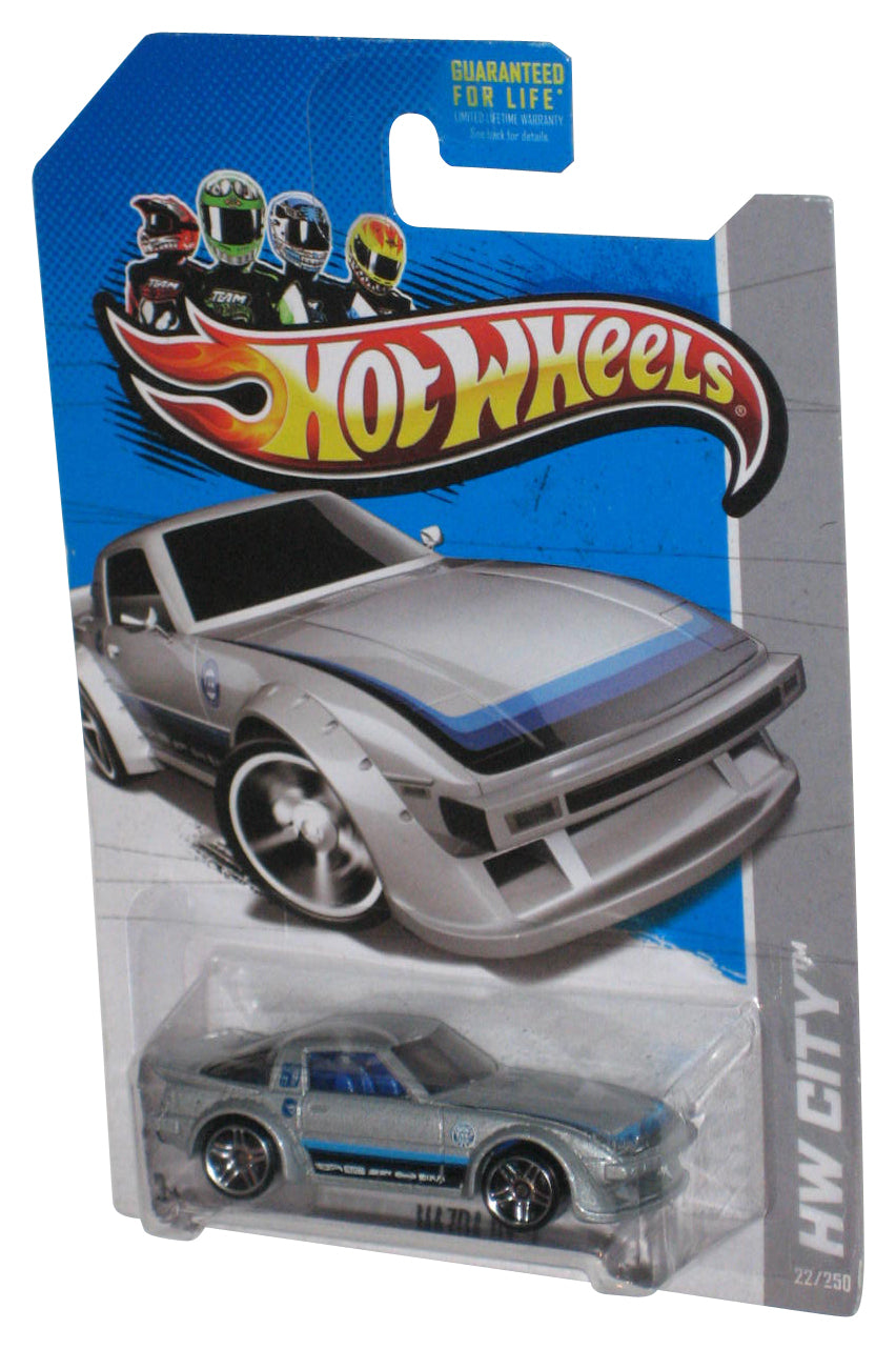 Hot Wheels HW City (2012) Silver Mazda RX-7 Die-Cast Toy Car 22/250