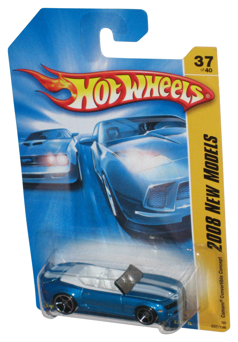 Hot Wheels Camaro Convertible Concept (2007) 2008 New Models Blue Car 37/196