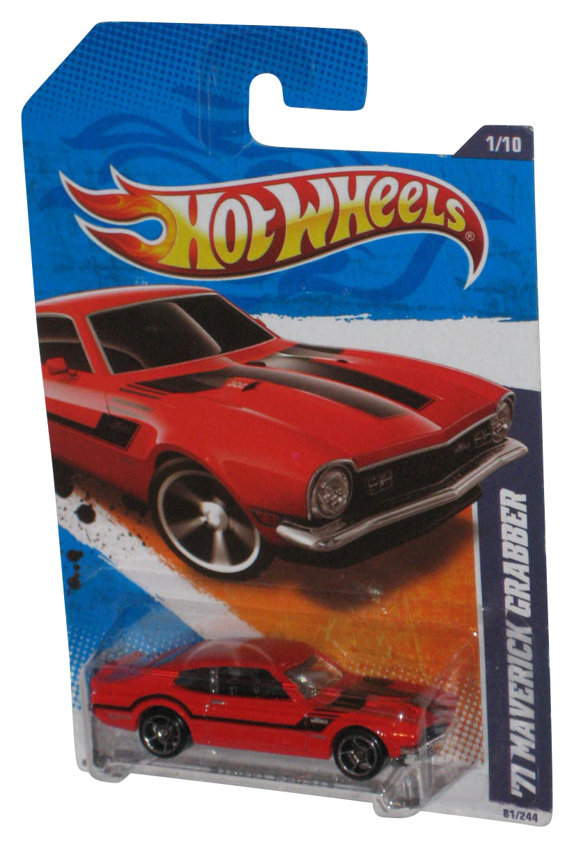 Hot Wheels Street Beasts '11 (2010) Red '71 Maverick Grabber Toy Car 81/244