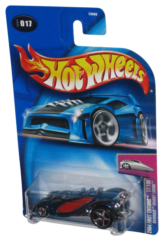 Hot Wheels 2004 First Editions 17/100 Blue & Red Hardnoze Grandy Lusion Toy Car #017