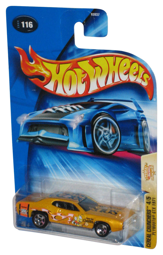 Hot Wheels Cereal Crunchers 4/5 (2004) Yellow Plymouth GTX 1971 Toy Car #116