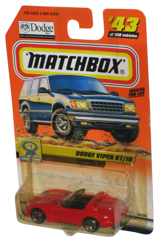 Matchbox Show Cars (1999) Red Dodge Viper RT/10 Toy Car #43/100