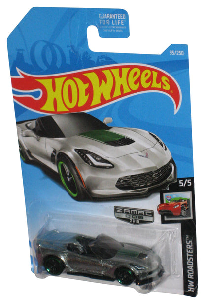 Hot Wheels HW Roadsters 5/5 (2017) Silver Corvette C7 Z06 Convertible Toy Car 95/250