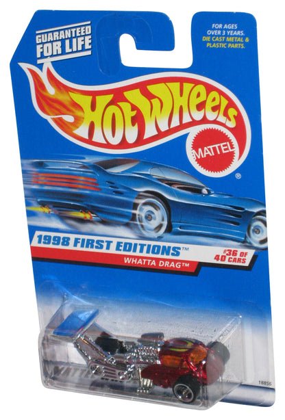 Hot Wheels 1998 First Editions Red & Silver Whatta Drag Toy Car 36/40