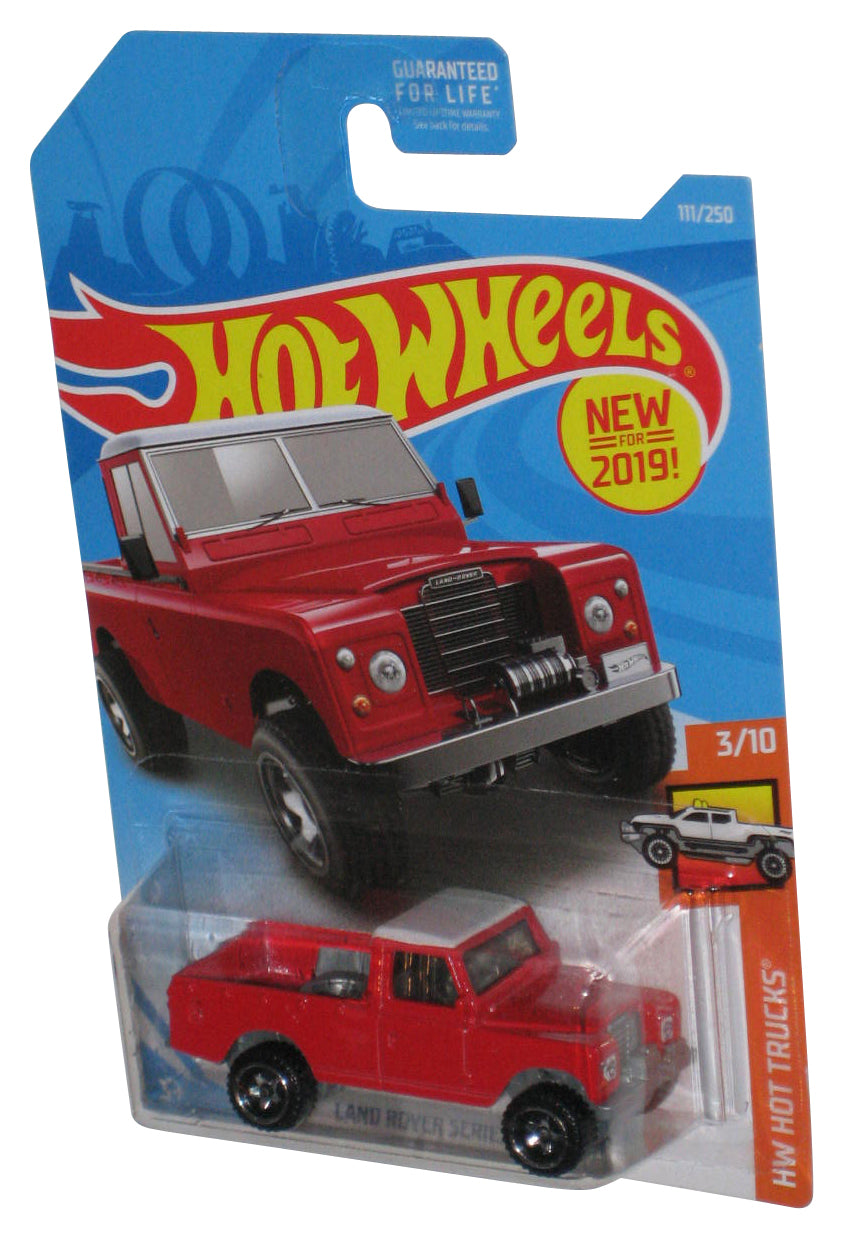 Hot Wheels HW Trucks 3/10 (2017) Red Land Rover Series III Pickup Toy Truck 111/250