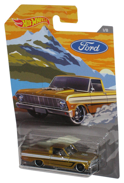Hot Wheels Gold '65 Ford Ranchero (2018) Mattel Die-Cast Toy Car 1/8 - (Cracked Plastic)