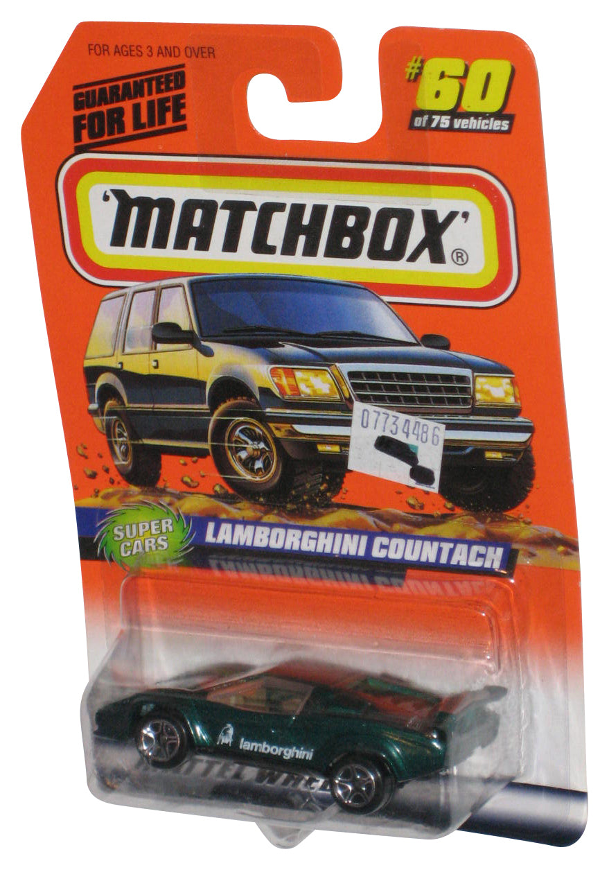 Matchbox Super Cars (1997) Green Lamborghini Countach Car #60/75