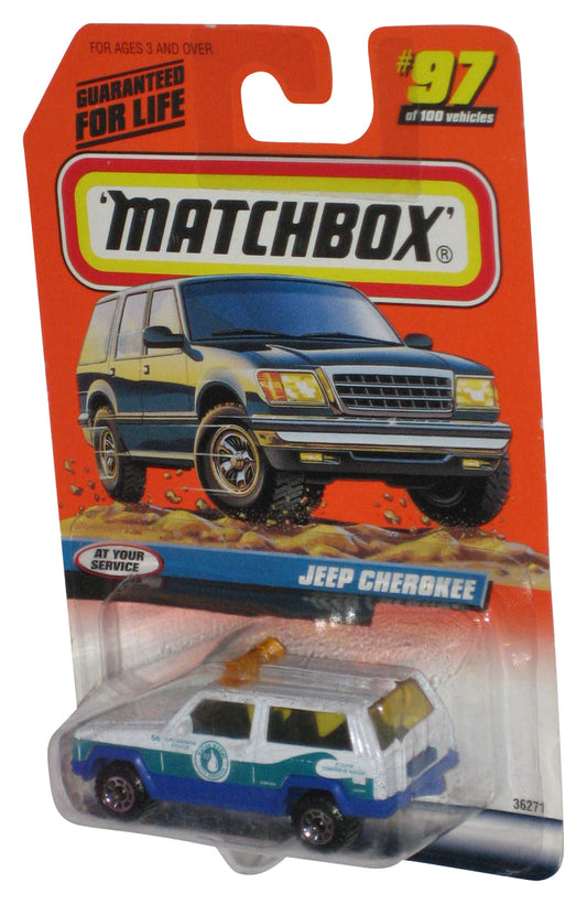 Matchbox At Your Service (1998) White Jeep Cherokee Toy #97/100