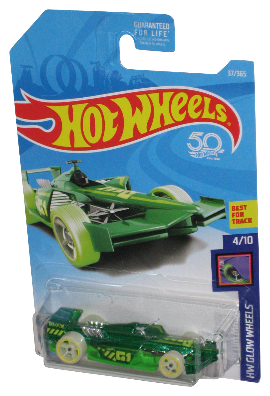 Hot Wheels HW Glow Wheels 4/10 (2017) Green Winning Formula Toy Car 37/365