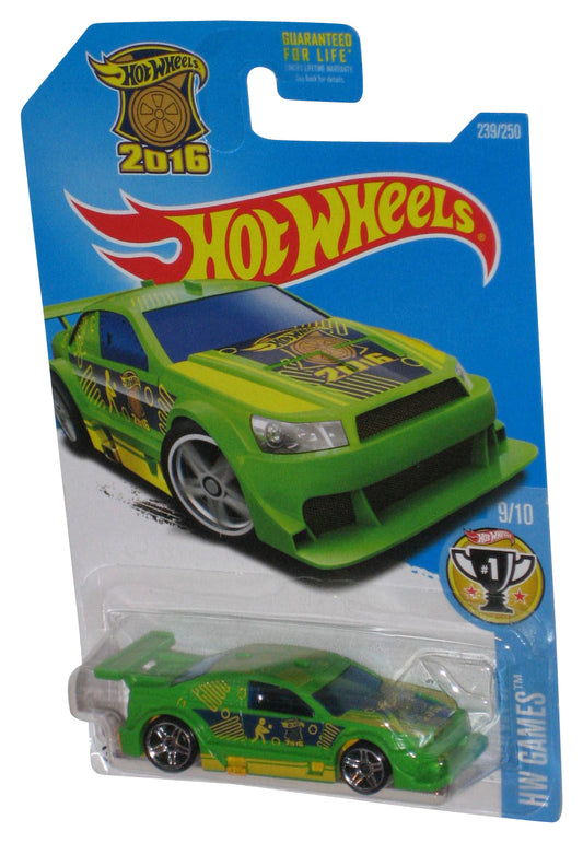 Hot Wheels HW Games 9/10 (2016) Green Amazoom Toy Car 239/250