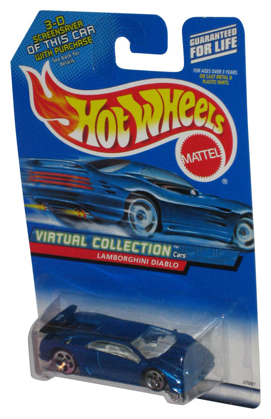 Hot Wheels Virtual Collection (2000) Blue Lamborghini Diablo Toy Car #114
