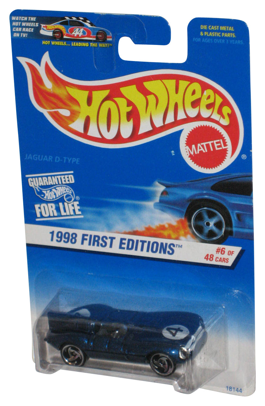 Hot Wheels 1998 First Editions 6/48 Blue Jaguar D-Type Toy Car #638