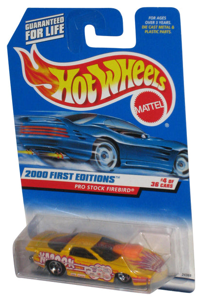 Hot Wheels 2000 First Editions 4/36 Yellow Pro Stock Firebird Toy Car #064