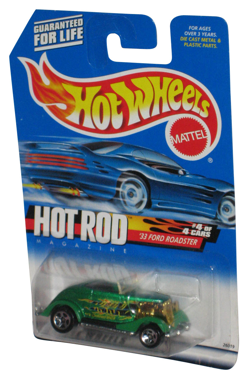 Hot Wheels Hot Rod Magazine (2000) Green '33 Ford Roadster Toy Car #008