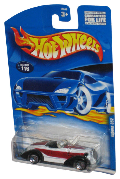Hot Wheels White & Red Auburn 852 (20021) Mattel Die-Cast Toy Car #116