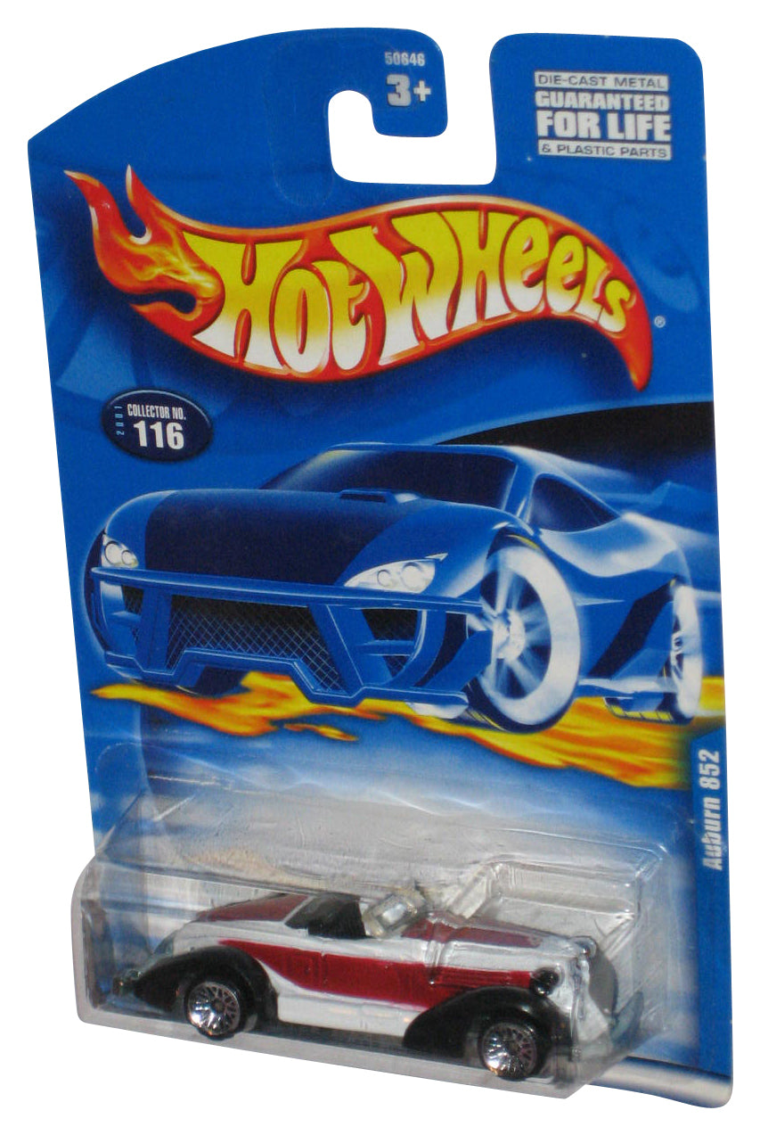 Hot Wheels White & Red Auburn 852 (20021) Mattel Die-Cast Toy Car #116