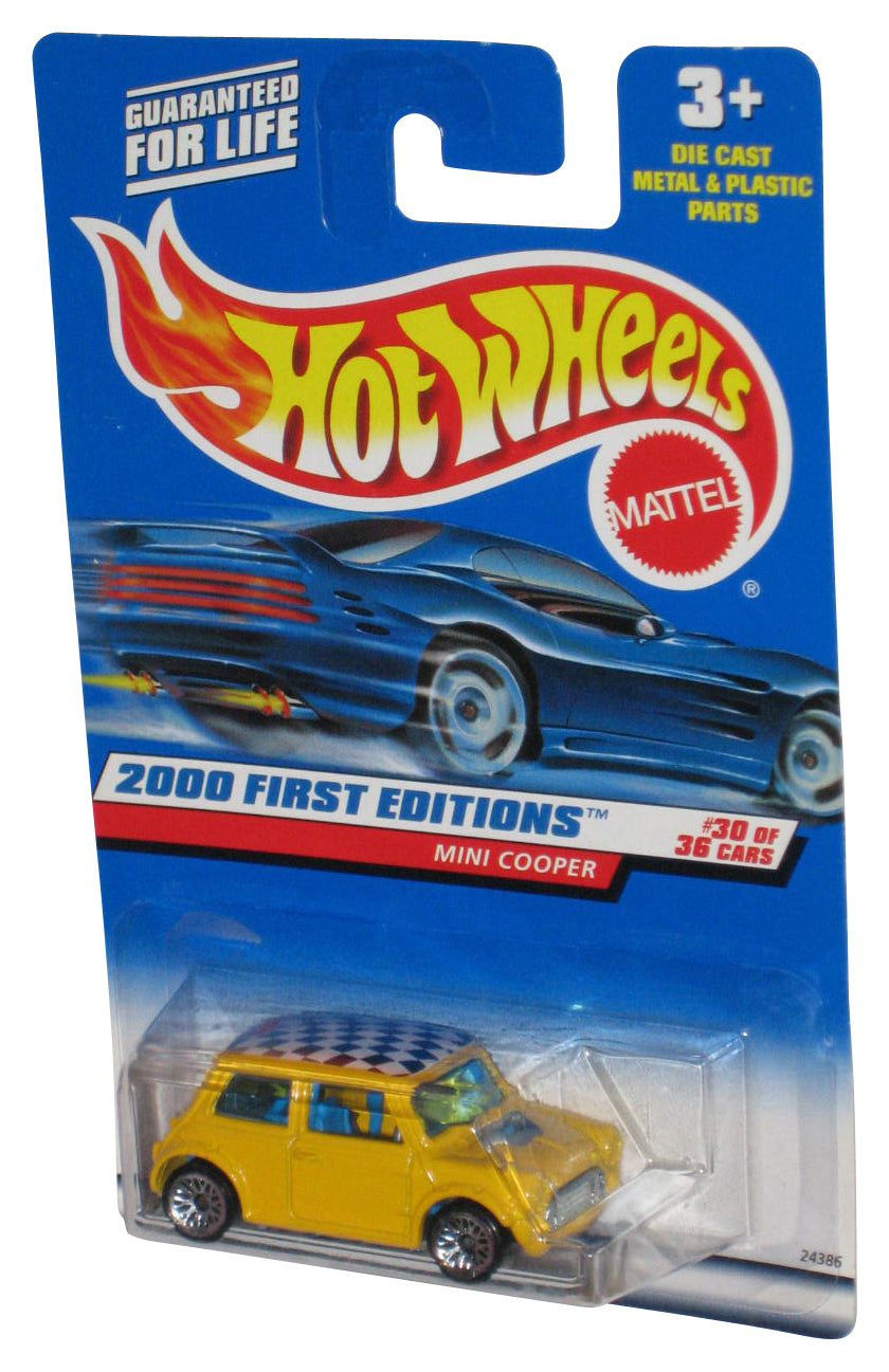 Hot Wheels 2000 First Editions 30/36 Yellow Mini Cooper Toy Car #090