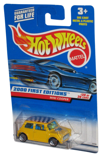 Hot Wheels 2000 First Editions 30/36 Yellow Mini Cooper Toy Car #090