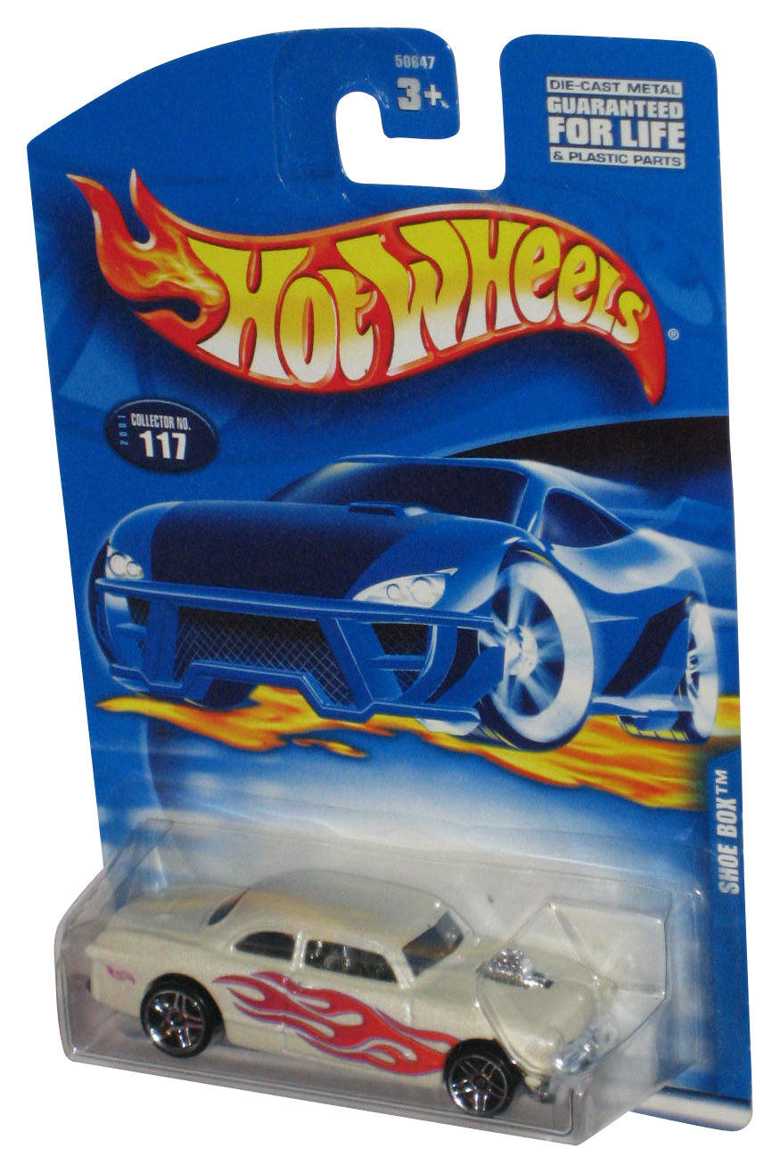 Hot Wheels White Flames Shoe Box (2001) Mattel Die-Cast Toy Car #117