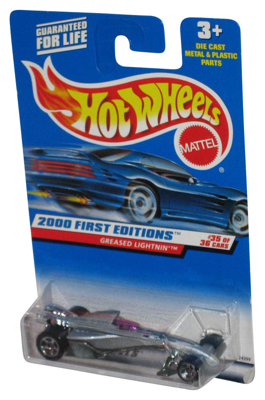 Hot Wheels 2000 First Editions 35/36 Silver Greased Lightnin' Toy Car #095