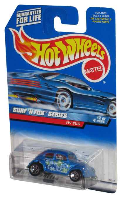 Hot Wheels Surf 'N Fun Series 2/4 (1998) Blue VW Bug Toy Car #962