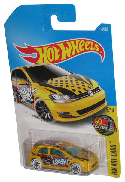 Hot Wheels HW Art 6/10 (2015) Yellow Volkswagen Golf MK7 Toy Car 16/365