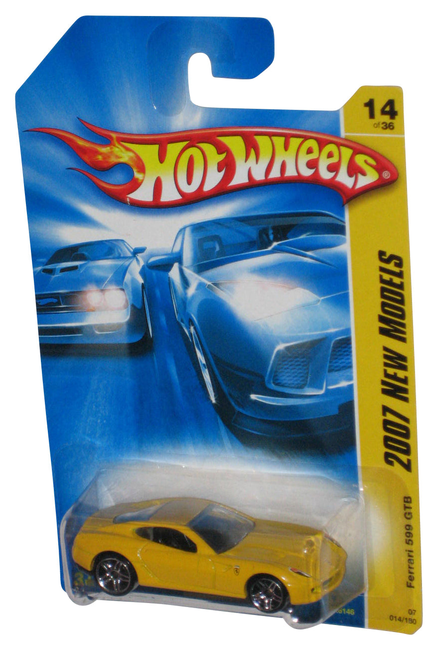 Hot Wheels 2007 New Models 14/36 Yellow Ferrari 599 GTB Toy Car 14/180