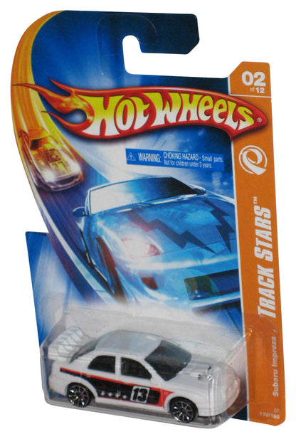 Hot Wheels Track Stars 2/12 (2006) White Subaru Impreza Toy Car 110/180