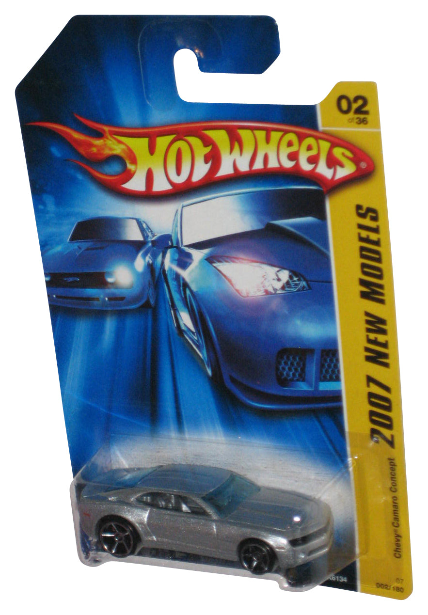 Hot Wheels 2007 New Models 2/36 Silver Chevy Camaro Concept Toy Car 002/180