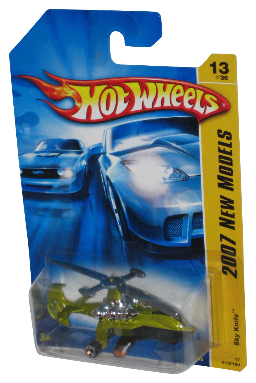 Hot Wheels 2007 New Models 13/36 Green Sky Knife Toy Helicopter 013/180