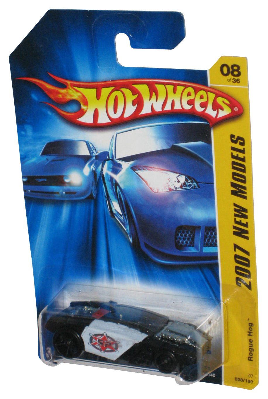 Hot Wheels 2007 New Models 8/36 Black Rogue Hog Police Toy Car 008/180