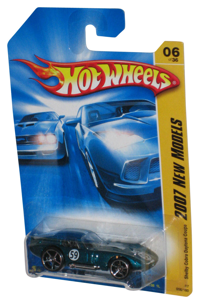 Hot Wheels 2007 New Models 6/36 Green Shelby Cobra Daytona Coupe Toy Car 006/180