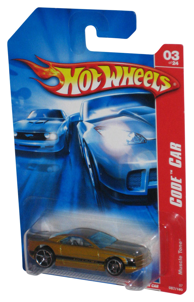 Hot Wheels Code Car 3/24 (2006) Gold Muscle Tone Die-Cast Toy Car 087/180