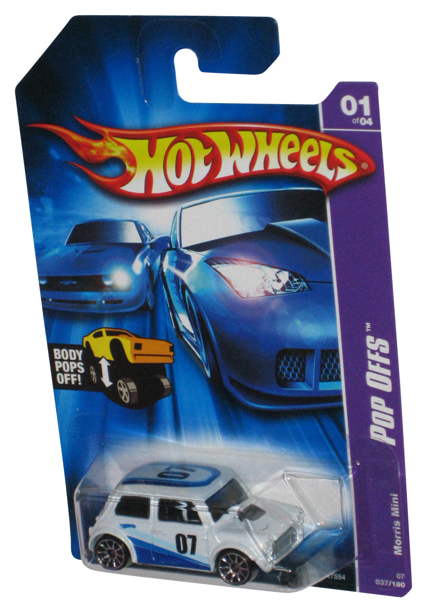 Hot Wheels Pop Offs 1/4 (2006) White Morris Mini Toy Car 37/180