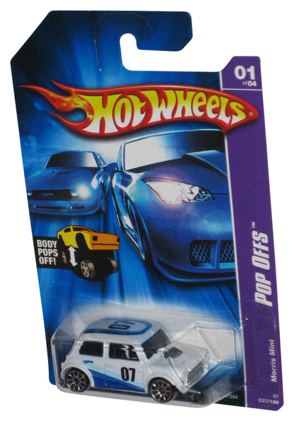 Hot Wheels Pop Offs 1/4 (2006) White Morris Mini Toy Car 37/180