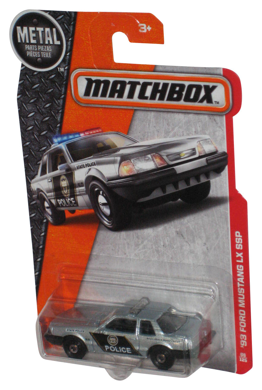 Matchbox Silver Police (2015) '93 Ford Mustang LX SSP Toy Car 66/125