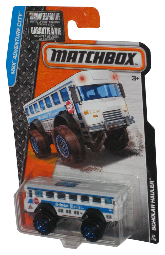Matchbox MBX Adventure City (2015) White Scholar Hauler Toy Bus 19/120